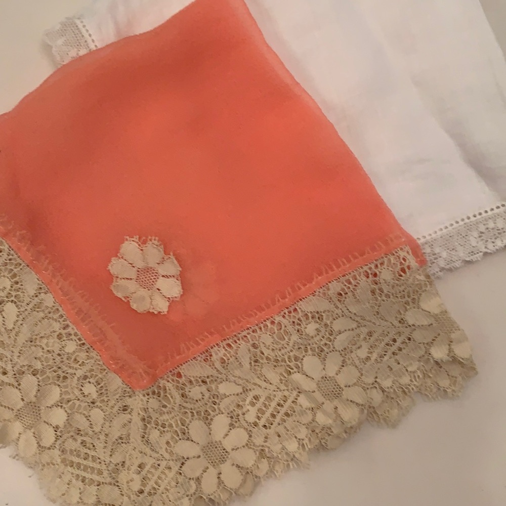 Two dainty women’s hankies